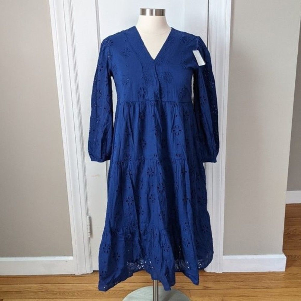 Navy Bleu | Cecelia Navy Eyelet Dress Sz XS